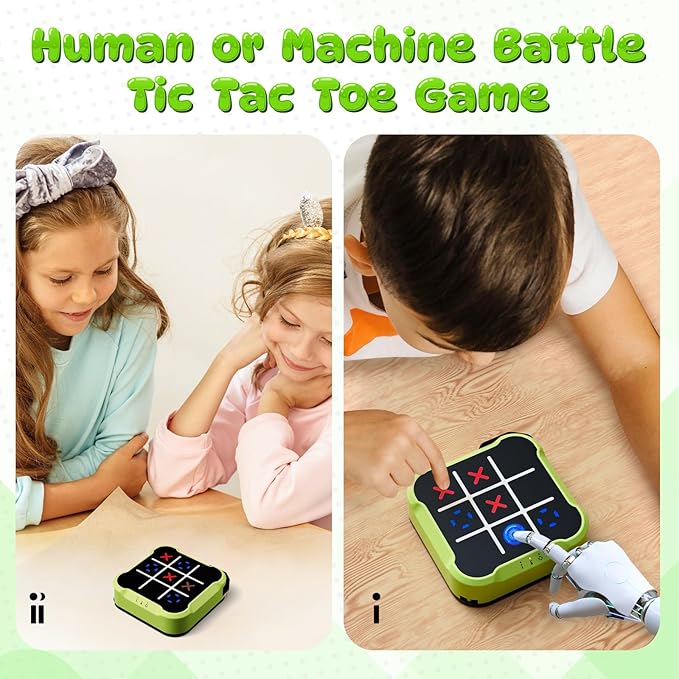 Electronic Tic Tac Toe Bolt Game, Handheld Digital Board Game Console, Electric Puzzle Game for Educational and Memory Growth, Portable Travel Games for Car Ride, Gift Ideal for Kids and Adults