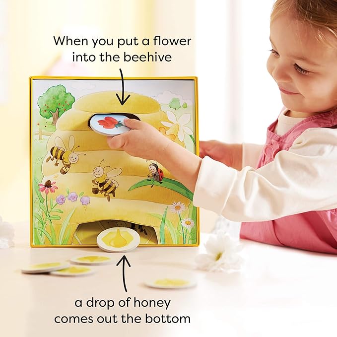 HABA My Very First Games Hanna Honeybee - 2 Cooperative Color Die Games Ages 2+ (Made in Germany)