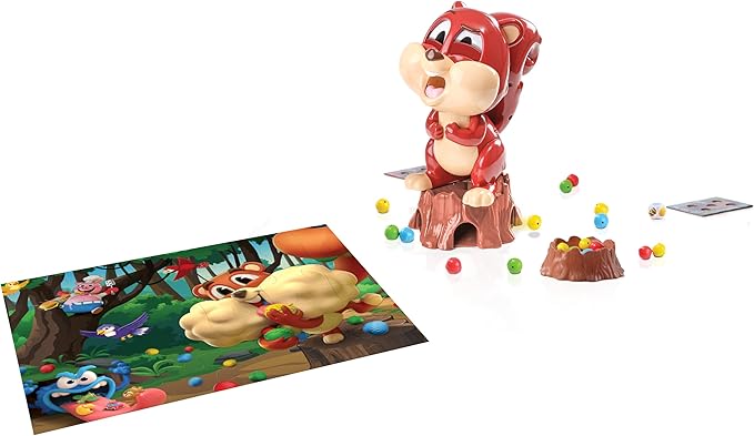 Chompin' Charlie Game - Feed The Squirrel Acorns And Race To Collect Them When They Scatter - Includes 24-Piece Puzzle by Goliath
