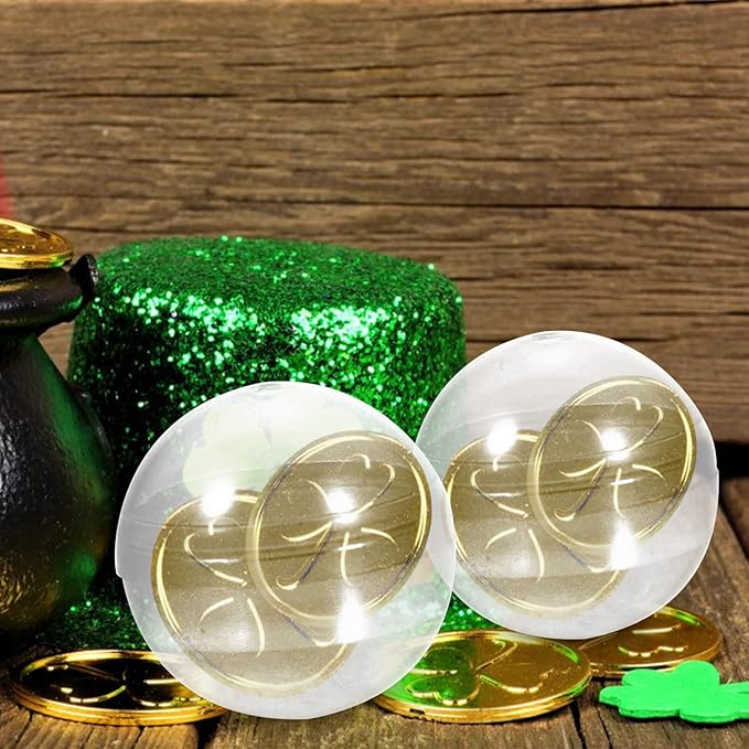 BESPORTBLE 50 Pcs Vending Machine Capsules, 1.75 Inch Small Empty Round Plastic Containers for Gumball Prizes and Party Favors