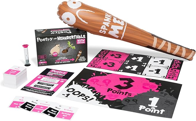 Poetry for Neanderthals NSFW Edition by Exploding Kittens - Hilarious Adult Party Game, Funny Card Game for Teens & Adults, Competitive Word Guessing