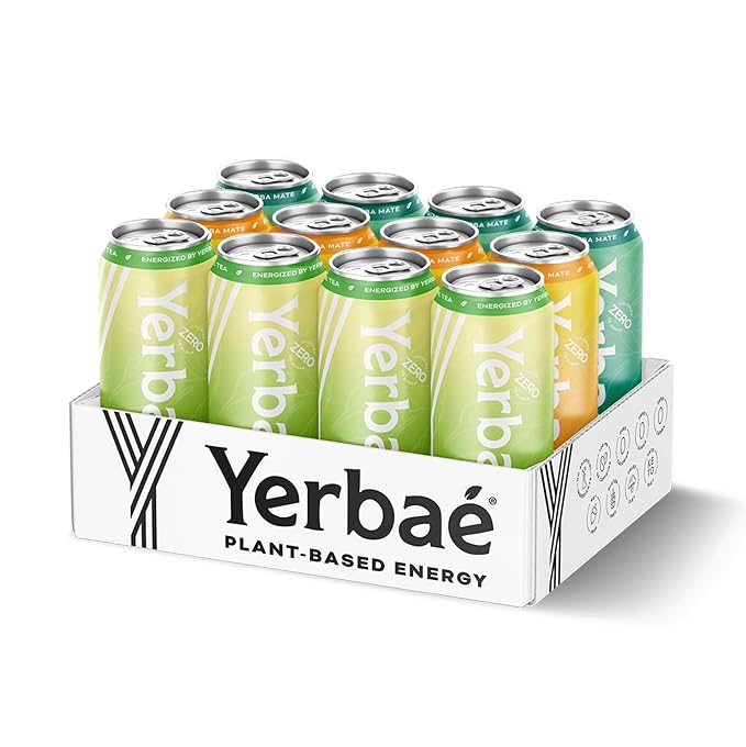 Yerbaé Variety Flex Pack, Functional Energy Drink - 0 Sugar, 0 Calories, 0 Carbs. Yerbae is Energized by Yerba Mate, Plant-Based, Healthy Alternative to Sugary Energy Beverages, 16oz cans (12 Pack)