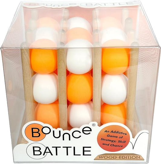 Wood Edition Game Set - Multiplayer Fun Games for Kids & Adults - Addictive Bounce Ball Games w/Multiple Battle Styles - Ultimate Family Games of Strategy & Chance