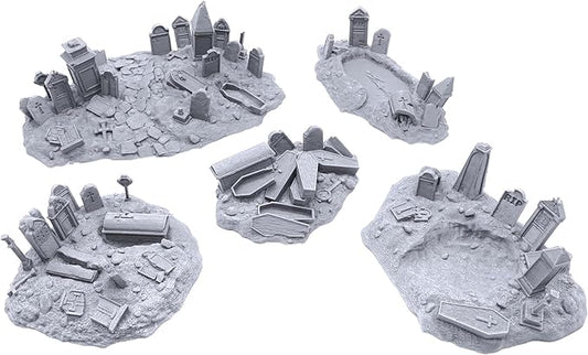 Graveyard Hills - DND Terrain Compatible with Dungeons and Dragons, 28mm Miniature Wargaming, Tabletop RPGs, Wargame Scenery
