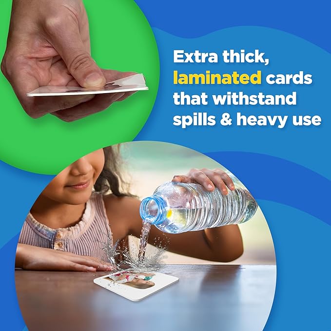 ThinkPsych Real People Flashcards - 150 Body Parts, Emotions, and Verbs - Realistic Picture Cards for Speech Therapy Materials & Autism Learning Materials - Body Parts for Toddlers