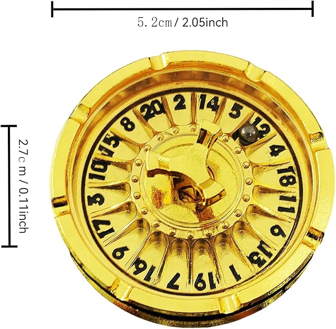 G20 Roulette Dice Spinner for DND Dice Set, 7-in-1 Dragon Metallic D&D Dice with Gift Case for Dungeons and Dragon Game, RPG Role Playing Table Game Gifts (Gold)