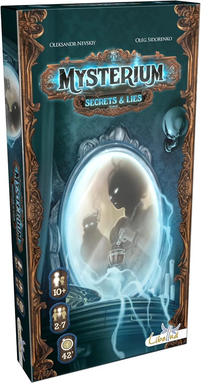 Mysterium Secrets & Lies Board Game EXPANSION - Unravel New Mysteries in the Beloved Cooperative Game! Fun Family Game for Kids & Adults, Ages 10+, 2-7 Players, 42 Minute Playtime, Made by Libellud
