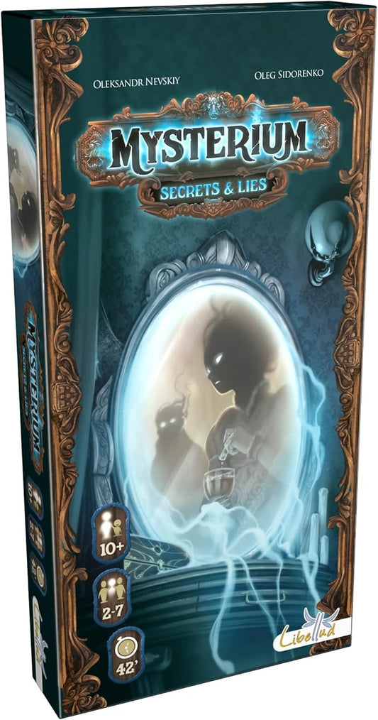 Mysterium Secrets & Lies Board Game EXPANSION - Unravel New Mysteries in the Beloved Cooperative Game! Fun Family Game for Kids & Adults, Ages 10+, 2-7 Players, 42 Minute Playtime, Made by Libellud