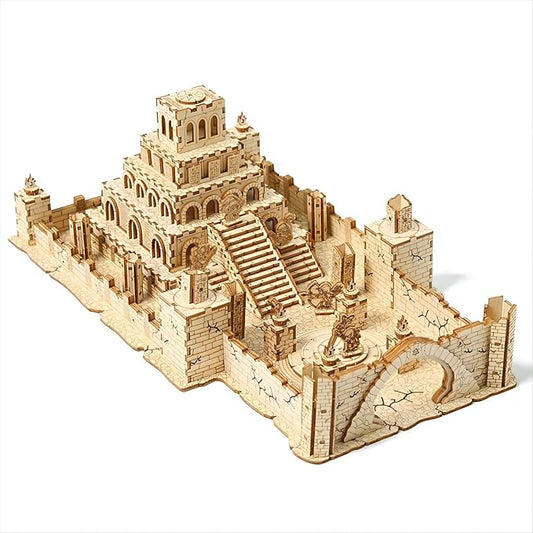 3D Wooden Puzzles The Ruins of The Ancient Temple Model Kits, Brainteaser and Puzzle for Christmas/Birthday,Gifts for Adults and Teens to Build Combination