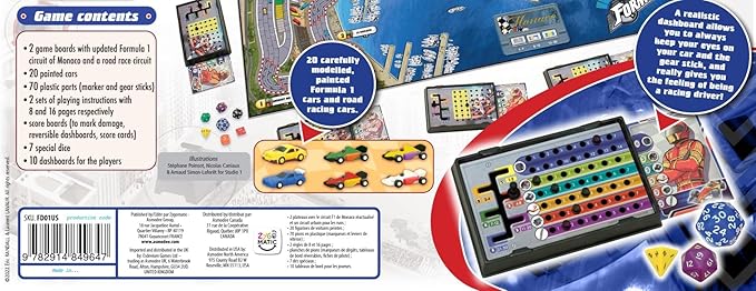 Formula D Board Game - High-Stakes Racing Thrills with Dual-Sided Tracks! Fast-Paced Strategy Game, Fun Family Game for Kids & Adults, Ages 8+, 2-10 Players, 60 Minute Playtime, Made by Zygomatic