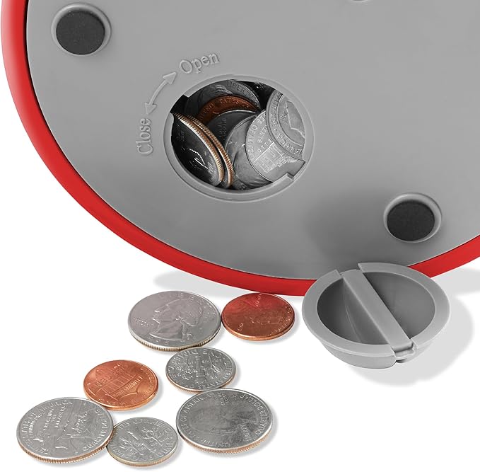 Olde Midway 12" Gumball Machine with Glass Globe and Metal Base - Red, Vintage-Style Bubble Gum Candy Dispenser