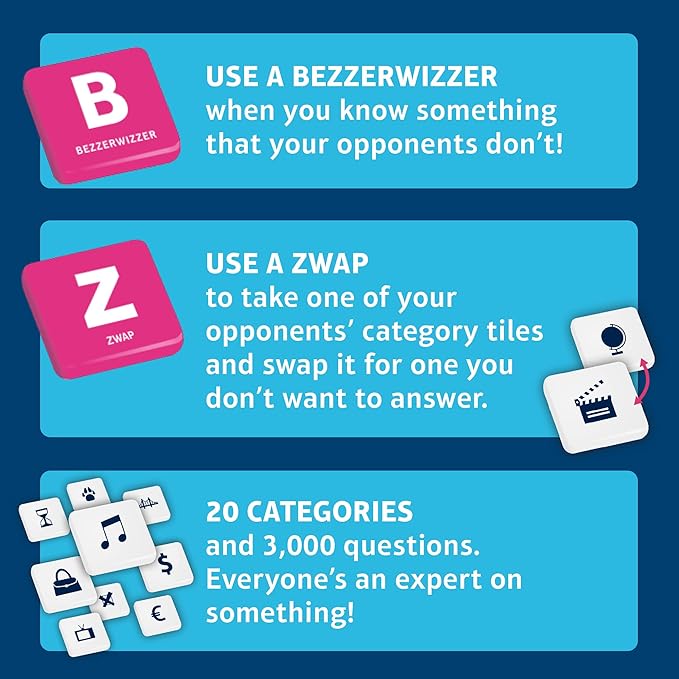 Party Game (US Edition) - Trivia, Tactics, and Trickery for Epic Game Nights! Great for Family Game Night, Ages 14+, 2+ Players, 45 Minute Playtime, Made by Bezzerwizzer