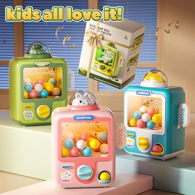 Skirfy Claw Machine for Kids,Dinosaur Mini Vending Machine, Prize Dispenser Toys for Girls and Boys, Electronic Game for Party Birthdays Gift