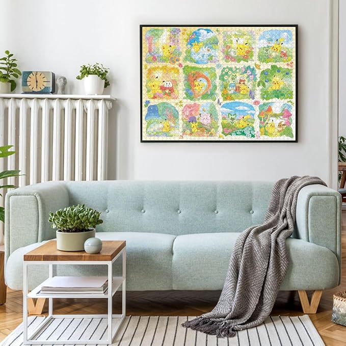 Buffalo Games - Sapphire Select - Pokemon - Scenic Pokemon - 1000 Piece Jigsaw Puzzle – Challenging & Fun – Blue Core Puzzle Board – Giftable Display Box - Full Size Poster Included