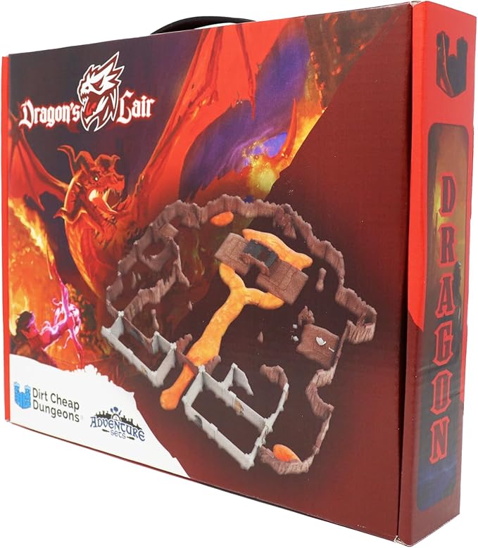 Dragon's Lair Adventure Set - Mini Dungeon Castle Cavern DND Terrain for Tabletop RPGs, Dungeons & Dragons, Pathfinder, War Gaming, and More! - by DCD (123+pcs, 4sqft)