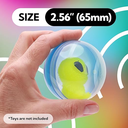 Capsule Vending Machine Semitransparent Round Capsules Empty 25 pcs 2.6 inch - Gumball Machine Capsules Bulk Claw Machine Refills Easter Basket Stuffers DIY Craft Supplies