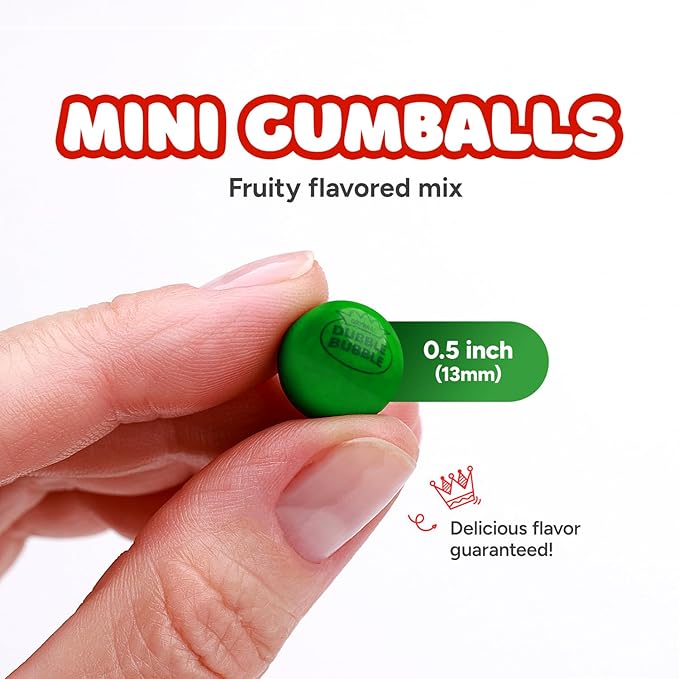 Gumballs for Gumball Machine - 0.5 Inch Gum Balls - Chewing Bubble Gum - 1.9 LB Kids Gum Bulk Gumball Machine Refills - 515 Pcs Little Gumballs