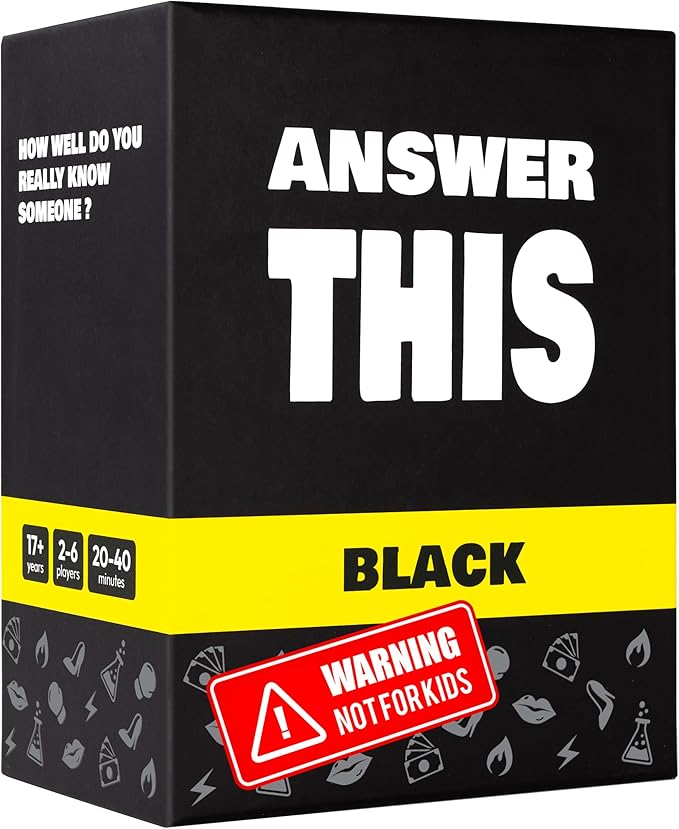 Answer This - How Well Do You Know Your Close Friends? - Hilarious Party Card Game for Adults - Cool Conversation Cards for a Game Night