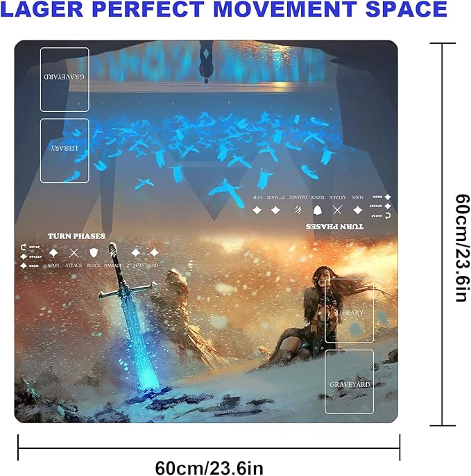 MTG Playmat Table Mats Size 60X60 cm Mousepad Compatible for MTG RPG CCG Trading Card Game Play mats Original Play Mat Art Designs & Accessories…