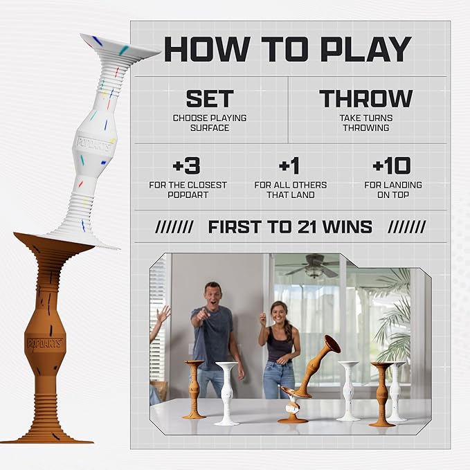 Popdarts PRO Pack Game Set (Party) - Indoor, Outdoor Suction Cup Throwing Game - Competition with a POP