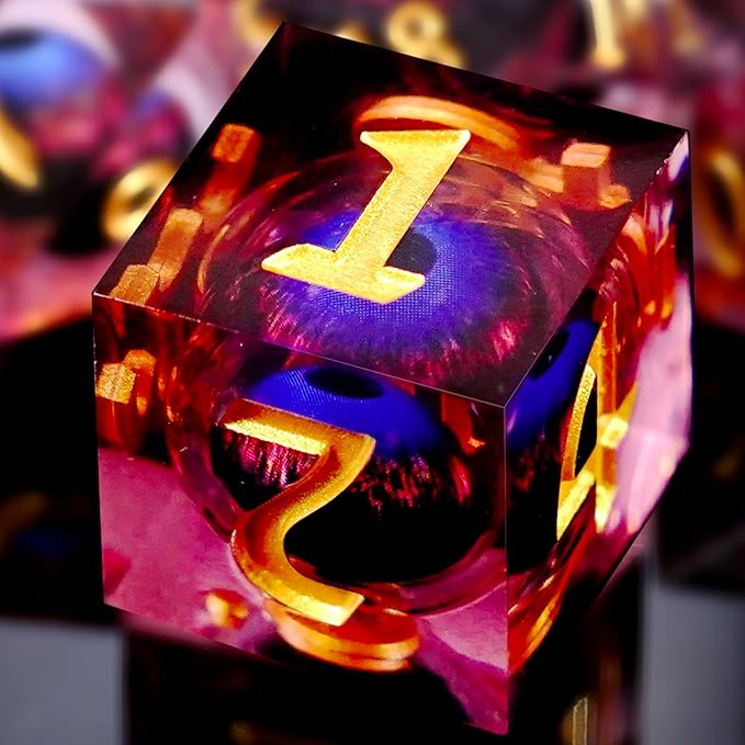 Sharp Edge Dice Set d&d,Dungeons and Dragons Dice,Polyhedral DND Dice Set for Board Games