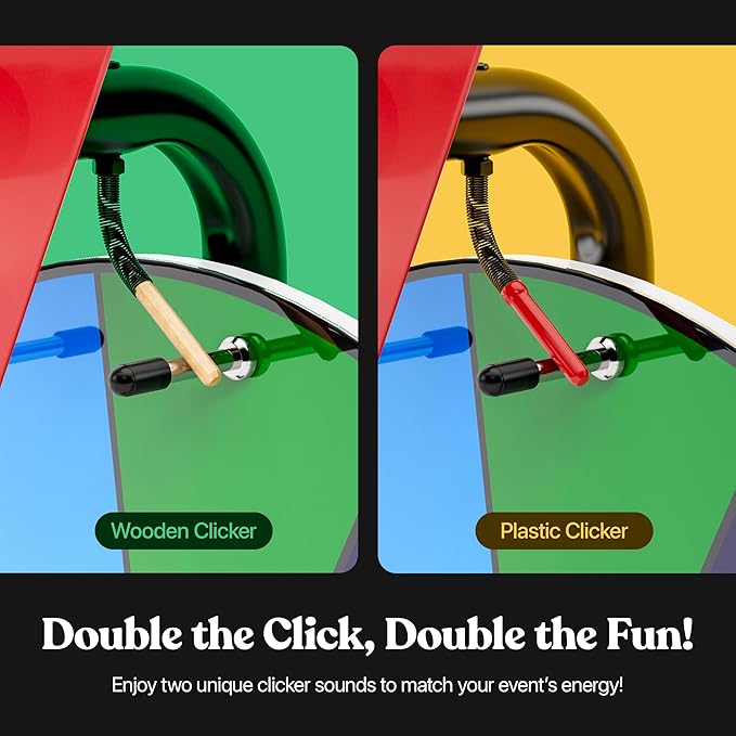 T-SIGN 12 Inch Heavy Duty Spinning Prize - 10 Slots Color Tabletop Roulette Spinner Wheel of Fortune - Spin The Wheel with Dry Erase Marker and Eraser Win The Fortune Spin Game for Trade Show