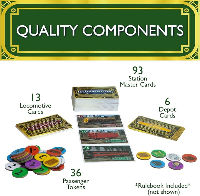 Calliope Games Station Master - Railroad Strategy Board Game for Family Game Night - Fun for Kids & Adults - 2-6 Players - from The Makers of Tsuro and Roll for It!