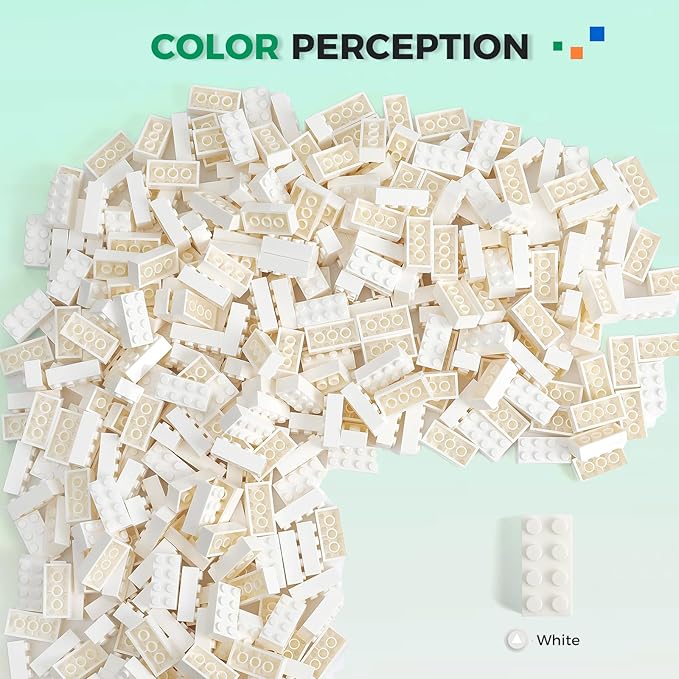 500 Piece Classic Building Bricks and 1 Gray Baseplate, 2x4 Bricks Bulk Creative Building Toys, Blocks Bulk for Kids Ages 6+, White