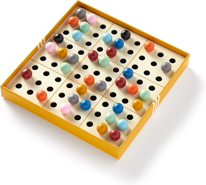 Brass Monkey Sudoku with Some Balls Sudoku Game Set from Sudoku with a Twist, Perfect for Traveling, 7.8" Square, Unique Design, Makes a Great Gift