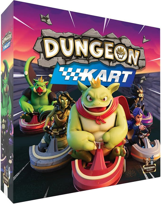Brotherwise Games Dungeon Kart, Fast-Paced Racing Adventure, Strategic Racing, Family-Friendly Fun, Board Game, for 2 to 8 Players and Ages 10+