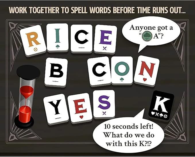 Gap Closer Games | Illiterati | Cooperative Board Game | Word Family Game | 1 to 5 Players | Ages 7+ | 30 Minutes