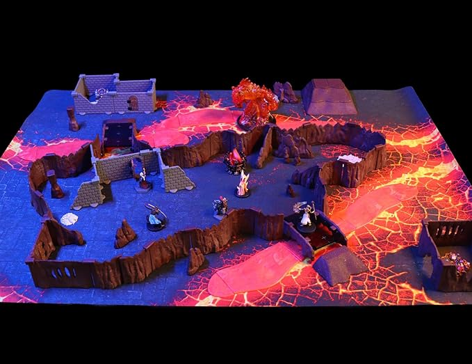 Dragon's Lair Adventure Set - Mini Dungeon Castle Cavern DND Terrain for Tabletop RPGs, Dungeons & Dragons, Pathfinder, War Gaming, and More! - by DCD (123+pcs, 4sqft)