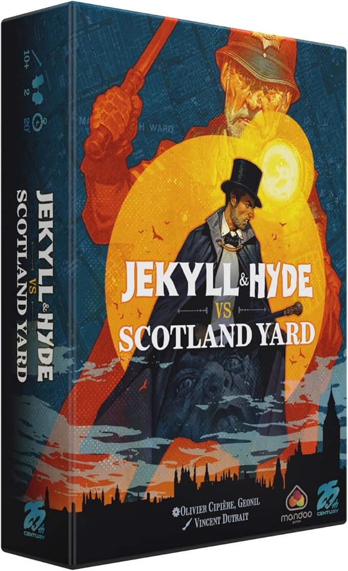 Jekyll and Hyde vs Scotland Yard, Two Player Cooperative Trick Taking Card Game - 25th Century Games