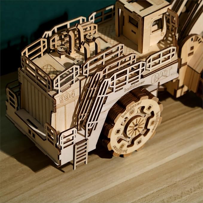 3D Wooden Puzzles Bulldozer Model Kits, Brainteaser and Puzzle for Christmas/Birthday,Gifts for Adults and Teens to Build Combination