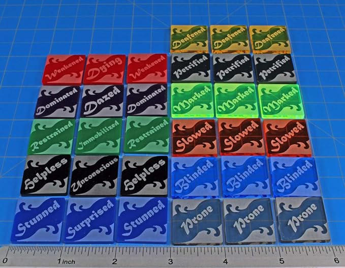 LITKO 4E Fantasy RPG Condition Game Master Token Set Compatible with Dungeons & Dragons