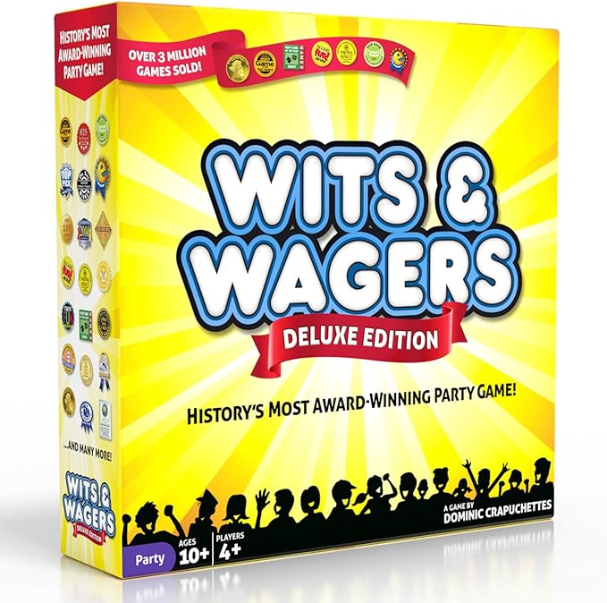 North Star Games Wits & Wagers Deluxe Board Game Award Winning Trivia Game - 4+ Players - Ultimate Party Game for Family, Teens and Adults.