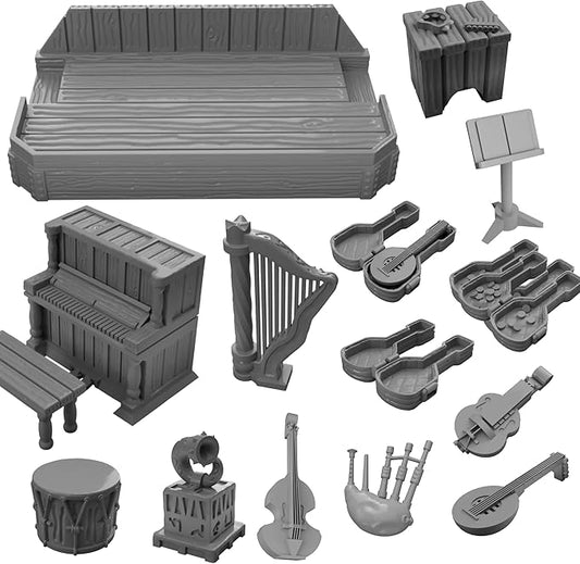 3DEGOS Music and Sound Furniture DND Terrain for Dungeons and Dragons, D&D, Pathfinder, Warhammer 40k, Miniatures, Age of Sigmar, Tabletop, D and D, Dungeons and Dragons Gifts