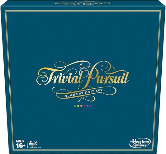 Trivial Pursuit Classic Edition Board Game for Adults and Teens Ages 16 and Up, Trivia Game for 2-6 Players