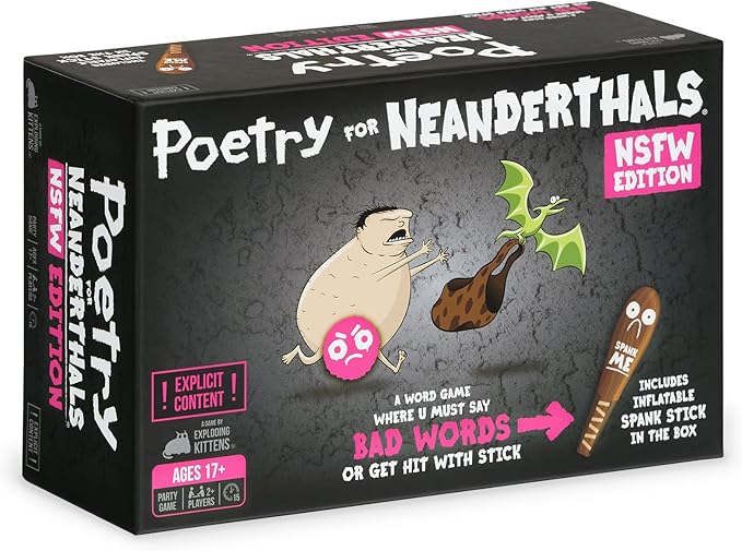 Poetry for Neanderthals NSFW Edition by Exploding Kittens - Hilarious Adult Party Game, Funny Card Game for Teens & Adults, Competitive Word Guessing