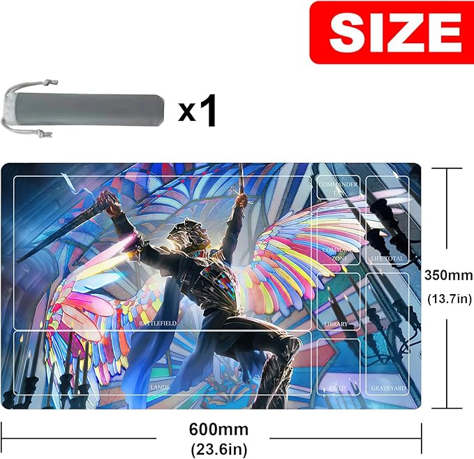 MTG Playmat Table Mats Size 60X35 cm Mousepad Compatible for MTG RPG CCG Trading Card Game Play mats Original Play Mat Art Designs & Accessories (3)