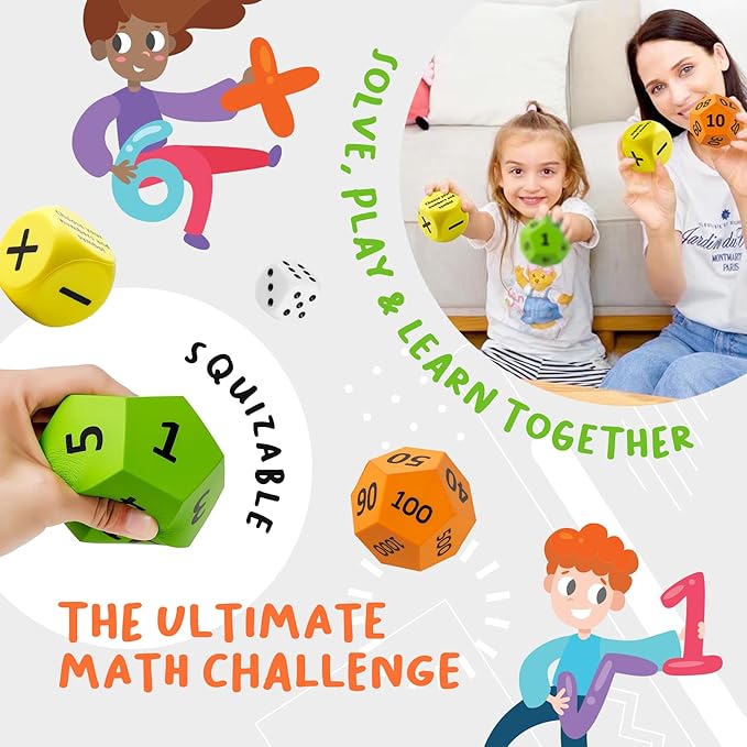 Math Dice Game for Kids, Teens, and Adults | Math Skill Game | Fun Educational Activity | Mental Math Game for Family Entertainment, Teachers and Learning | Engaging Brain Exercise for All Ages