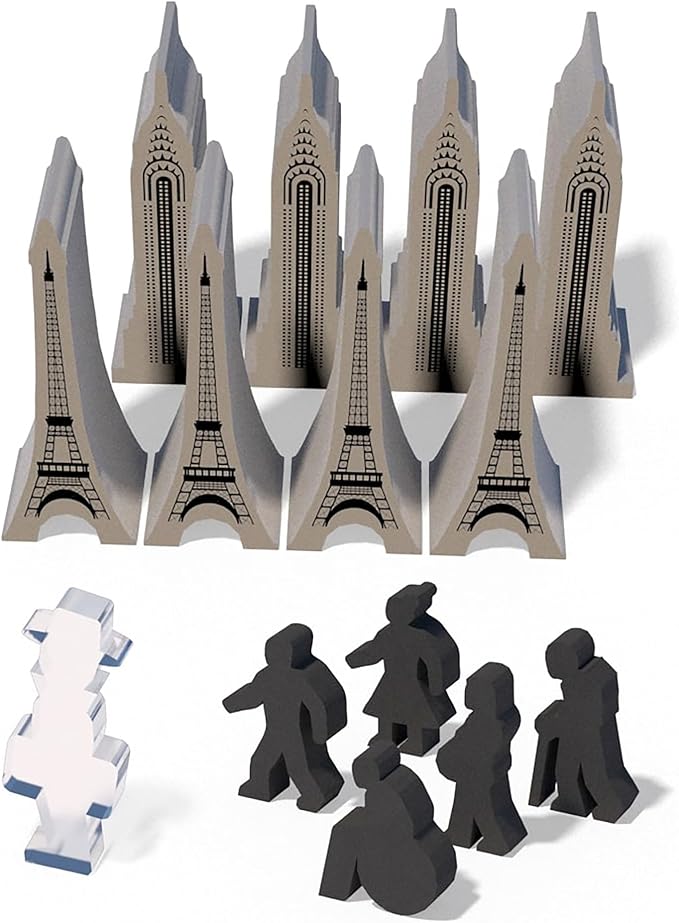 On The Underground: Paris/New York - Train Route Building, Strategy Board Game, 2 City Maps, Family Game, Ages 14+, 2-5 Players, 60 Min