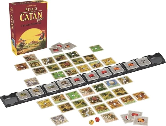 Rivals for CATAN Card Game DELUXE EDITION - Build, Trade, and Conquer with Enhanced Components! Family Game for Kids & Adults, Ages 10+, 2 Players, 45-60 Minute Playtime, Made by CATAN Studio