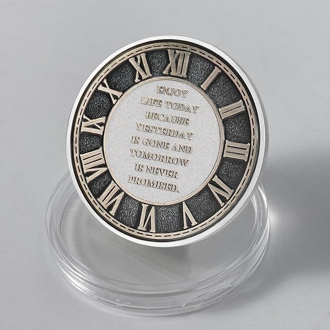 Memento Mori Coin Momento Mori Coin Skull Coin Stoic Gifts Memento Mori Calendar Living Memento Mori Amor Fati Coin (Twilight Raven Skeleton)