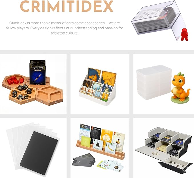 Clear Acrylic Card Storage Case (6pcs) – Durable and Stackable Card Organizer for Board Games, Trading Cards, and Playing Cards