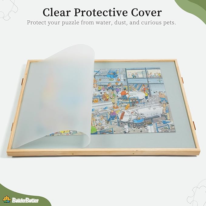 1500 Pieces 2-in-1 Tilting & Rotating Puzzle Board, Portable Puzzle Table with 4 Drawers Cover,34.25" x 25.2"