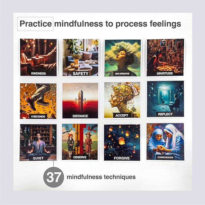 Emotional Intelligence Card Deck – Master Your Emotions with 156 Emotion Cards and 37 Micro-Mindfulness Technique Cards to Enhance Resilience and Thrive