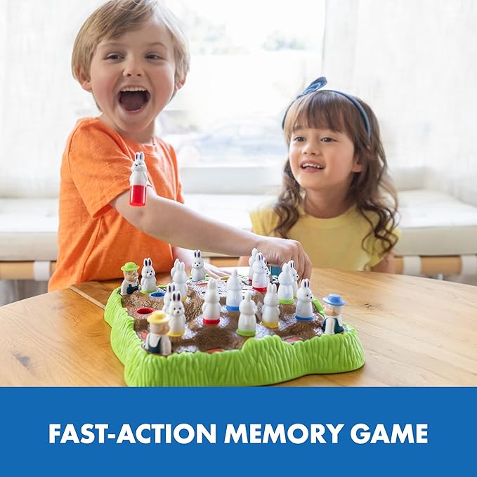 Educational Insights Bunny Hop: Memory & Color Recognition Preschool & Toddler Game, 2-4 Players, Gift for Kids Ages 4+