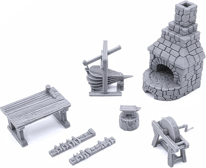 Smithy Tools - DND Terrain Compatible with Dungeons and Dragons, 28mm Miniature Wargaming, Tabletop RPGs, Wargame Scenery