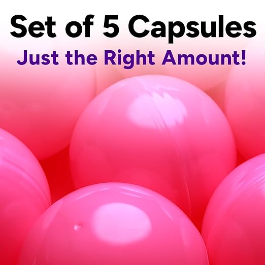 Big Claw Machine Capsules Pink Plastic Sphere Party Favor Containers Round 5 pcs 6.3 inch Jumbo Plastic Christmas Ornaments Extra Large Candy Gift Box Empty Craft Party Supplies Vending Capsules